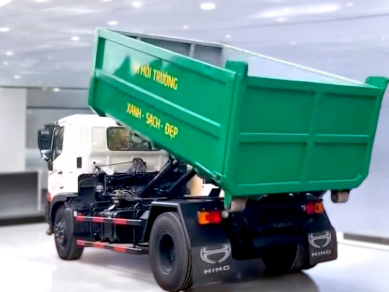 XE CHỞ RÁC THÙNG RỜI HOOKLIFT HINO FG 10 KHỐI - Ảnh 6