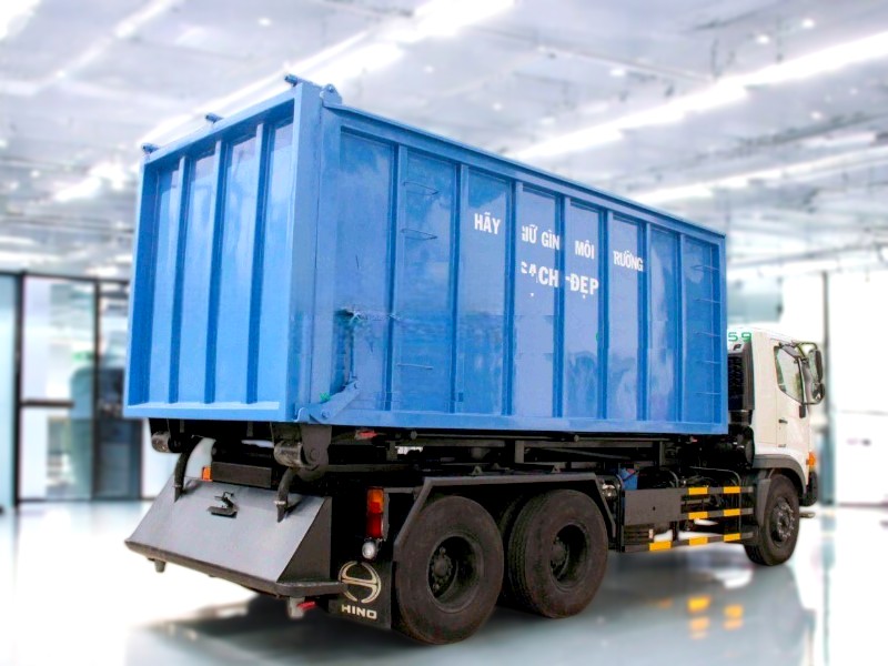 XE CHỞ RÁC THÙNG RỜI HOOKLIFT HINO FM 21 KHỐI - Ảnh 7