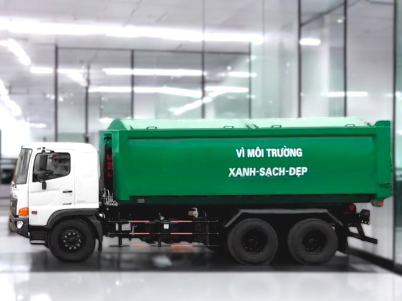 XE CHỞ RÁC THÙNG RỜI HOOKLIFT HINO FM 21 KHỐI - Ảnh 5