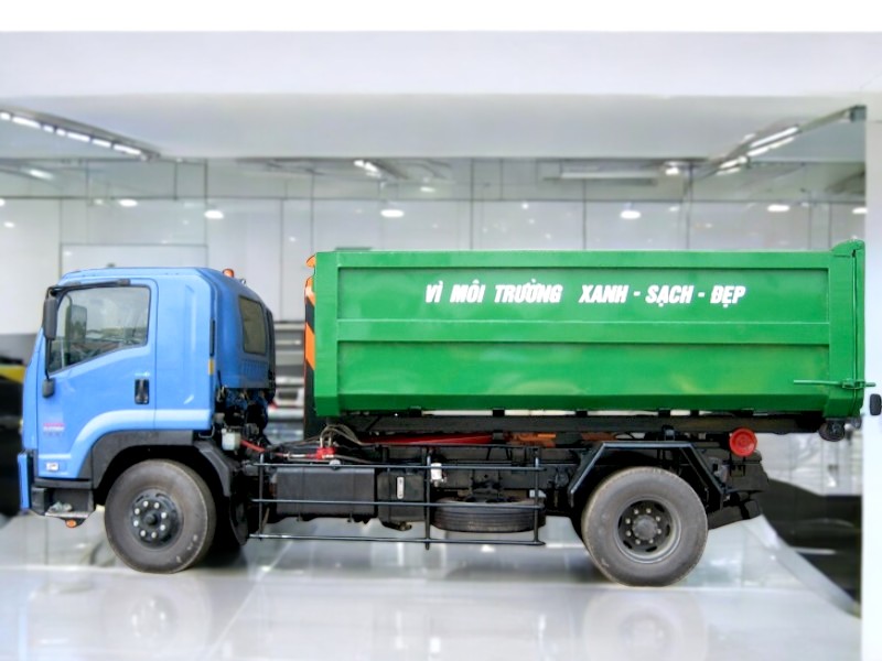 XE CHỞ RÁC THÙNG RỜI HOOKLIFT ISUZU 10 KHỐI FVR34L - Ảnh 7
