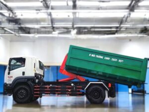 XE CHỞ RÁC THÙNG RỜI HOOKLIFT ISUZU 10 KHỐI FVR34L