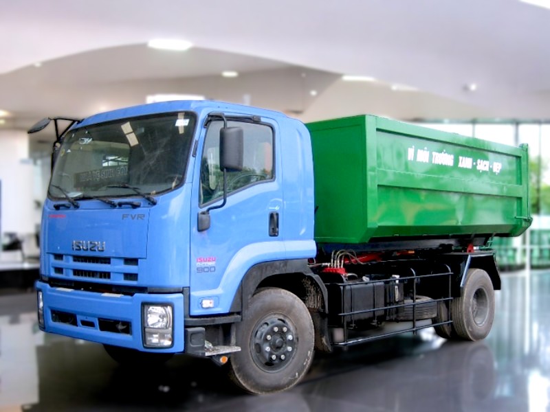 XE CHỞ RÁC THÙNG RỜI HOOKLIFT ISUZU 10 KHỐI FVR34L - Ảnh 3