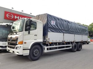 XE TẢI HINO FL8JT7A 14.9 TẤN THÙNG BẠT GẮN BỬNG NÂNG