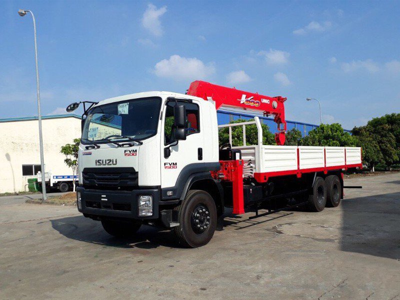 XE TẢI ISUZU 15 TẤN FVM GẮN CẨU UNIC 8 TẤN 5 KHÚC URV805 - Ảnh 4