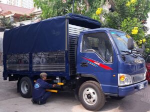 XE TẢI JAC L250 2 TẤN THÙNG BẠT BỬNG NÂNG